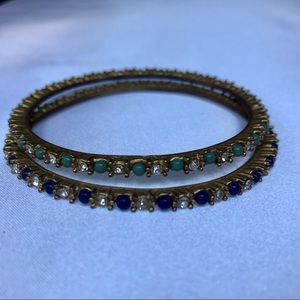 J. Crew stone bangle bracelets